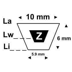 V-snaar MIZ 10 mm Z385