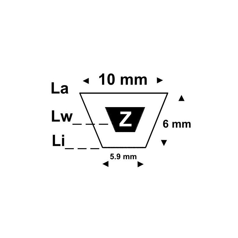 V-snaar MIZ 10 mm Z23